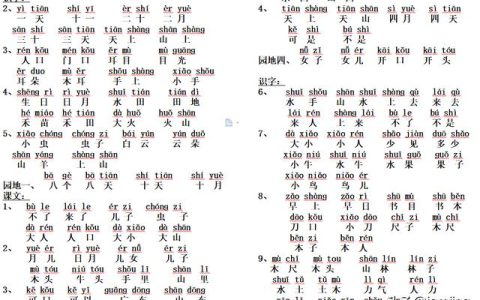 一年级汉字大全集，一年级汉字大全集田字格